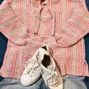 Mexican Baja poncho hoodie